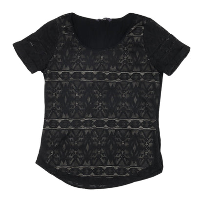 Womens UK Size 8 Marks and Spencer Black Jersey Blouse