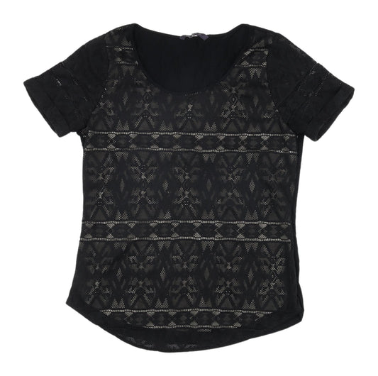 Womens UK Size 8 Marks and Spencer Black Jersey Blouse