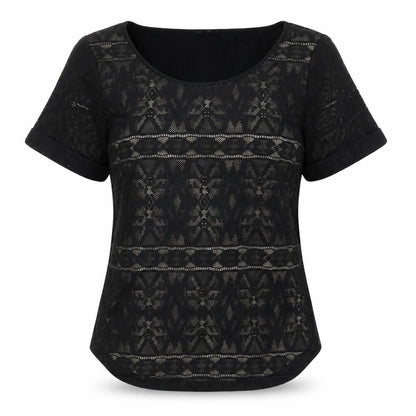 Womens UK Size 8 Marks and Spencer Black Jersey Blouse