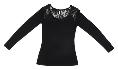 Rotter Damned Women's Black XS Lace Accent Blouse