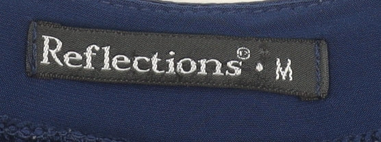 Womens UK Size M Reflections Blue Basic Blouse