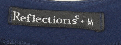 Womens UK Size M Reflections Blue Basic Blouse