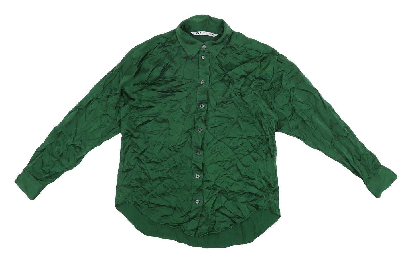 Womens UK Size XS Zara Green  Button-Up