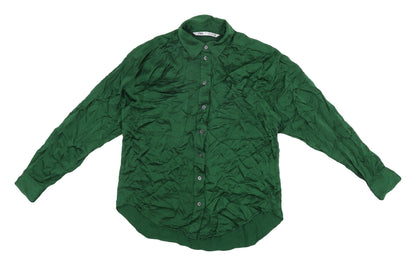 Womens UK Size XS Zara Green  Button-Up
