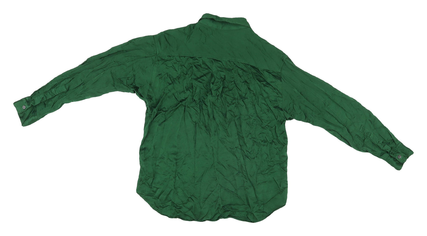 Womens UK Size XS Zara Green  Button-Up