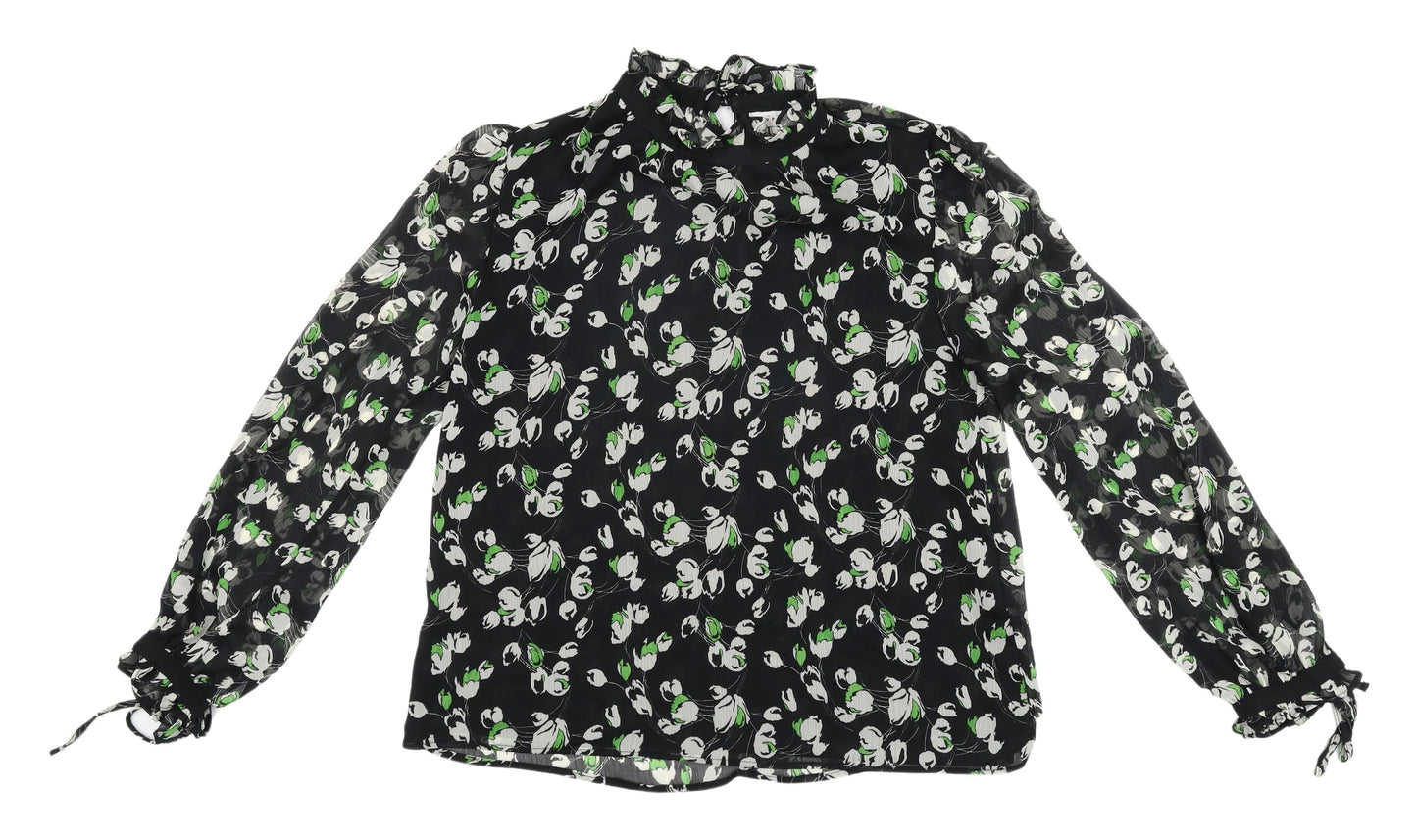 Womens UK Size 12 Topshop Multicoloured Basic Blouse