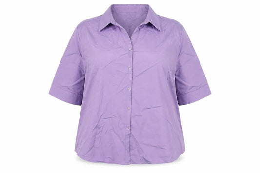 Womens UK Size 18 essence Purple Basic Button-Up