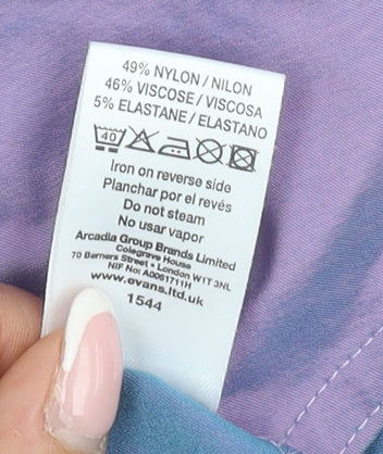 Womens UK Size 18 essence Purple Basic Button-Up
