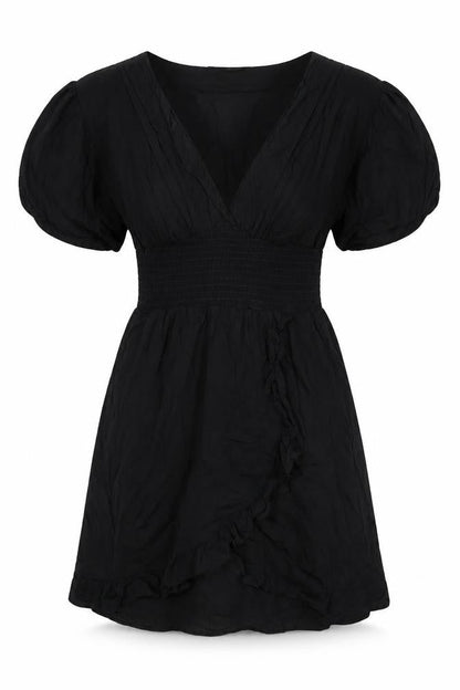 Stradivarius Women Black Short Shift Dress M