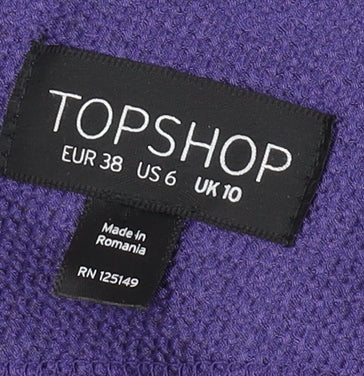 Womens UK Size 10 Topshop Purple  Tank