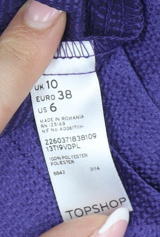 Womens UK Size 10 Topshop Purple  Tank