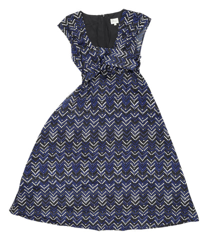 Kaliko Women's Multicoloured Chevron A-Line Dress