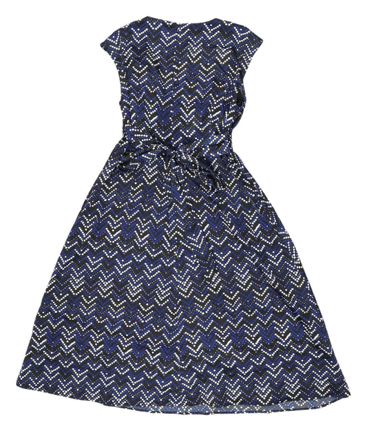 Kaliko Women's Multicoloured Chevron A-Line Dress