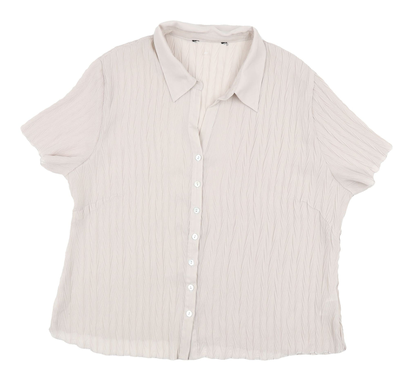Womens UK Size 20 Debenhams Beige Basic Button-Up