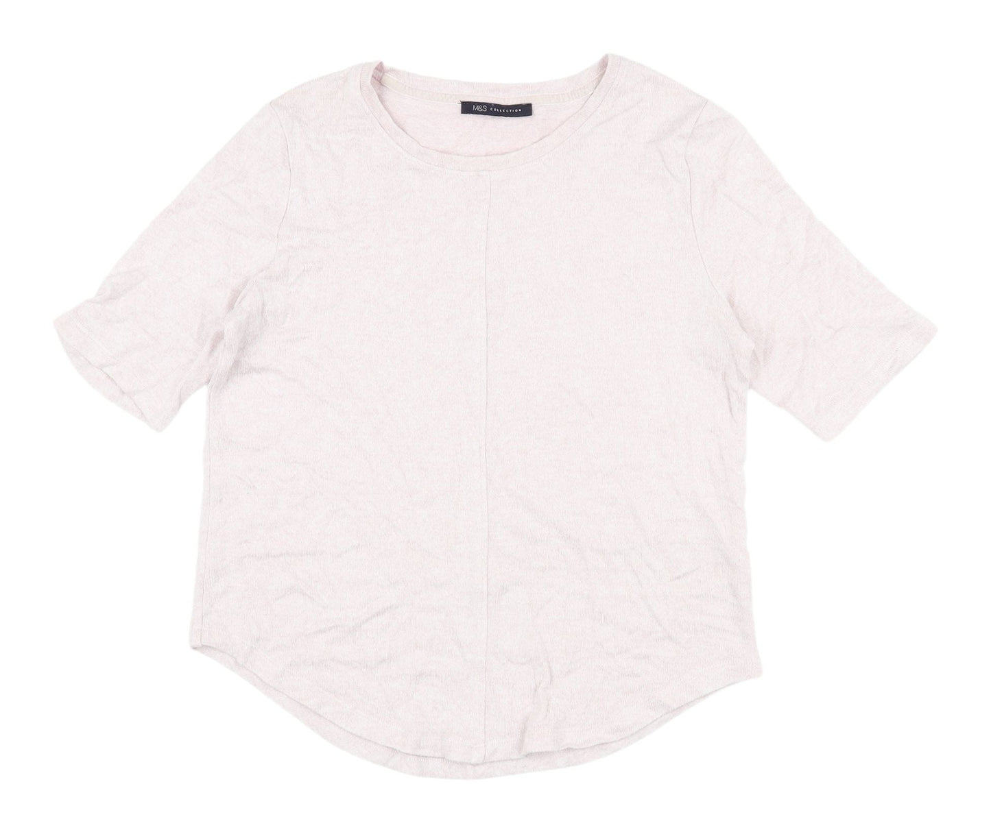 Womens UK Size 8 Marks and Spencer Pink Basic T-Shirt
