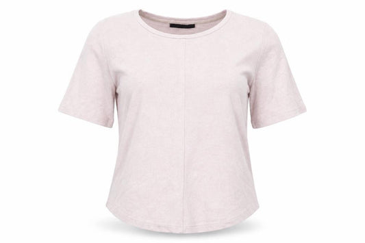 Front view of Marks & Spencer Pink Crew Neck T-Shirt -, size 8, Short Sleeve