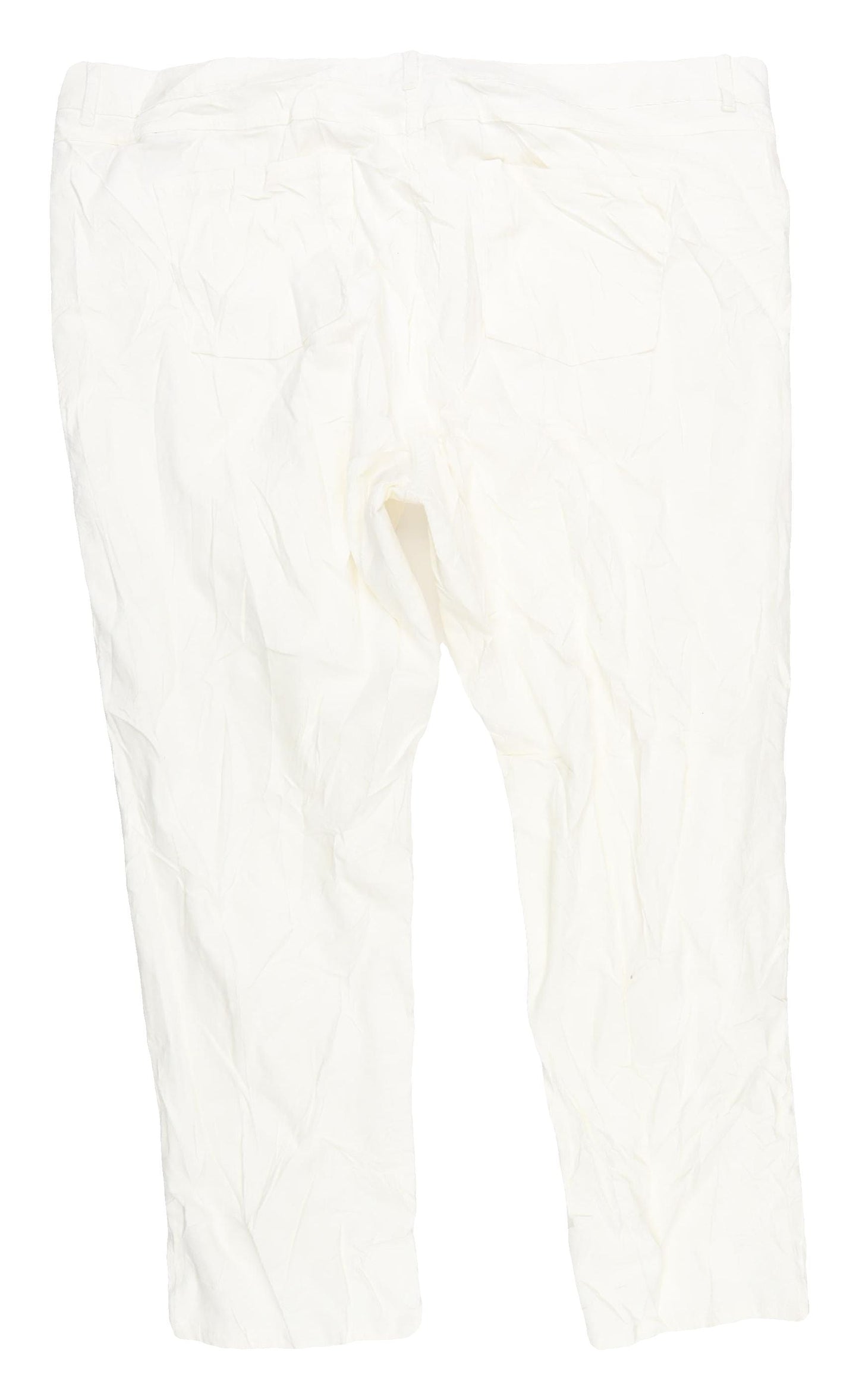 Womens UK Size 24 Marks and Spencer   White Trousers