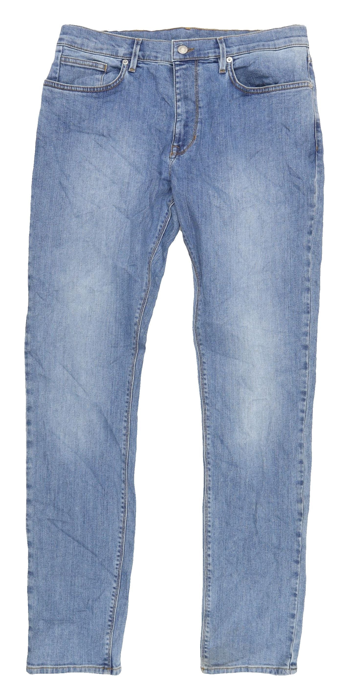 Marks and Spencer Men's Blue Slim Jeans, Size M, 32W, 33L