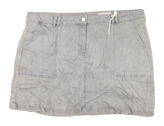 Marks and Spencer Women's Grey Skirt Size 20