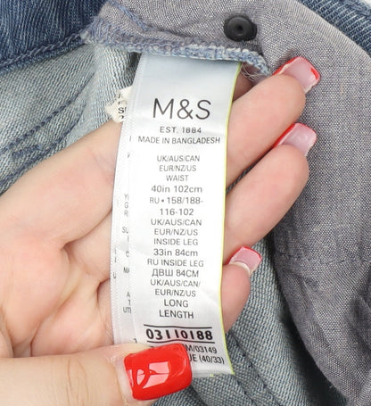 Marks and Spencer Men's Blue Slim Jeans L