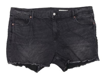 Marks and Spencer Women's Black Cut-Off Denim Shorts