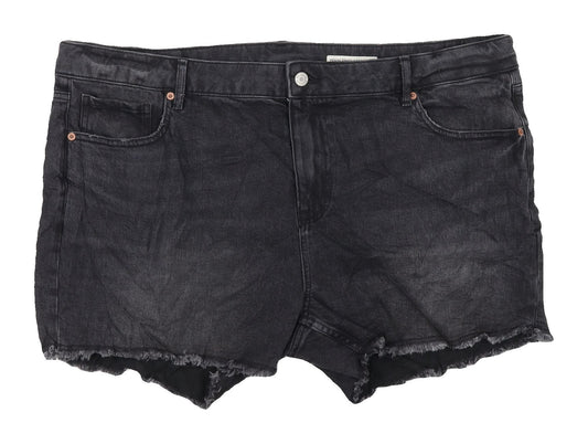 Marks and Spencer Women's Black Cut-Off Denim Shorts