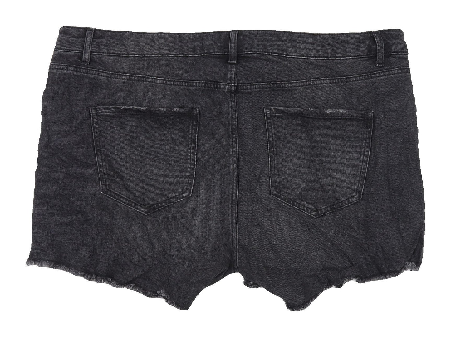 Marks and Spencer Women's Black Cut-Off Denim Shorts