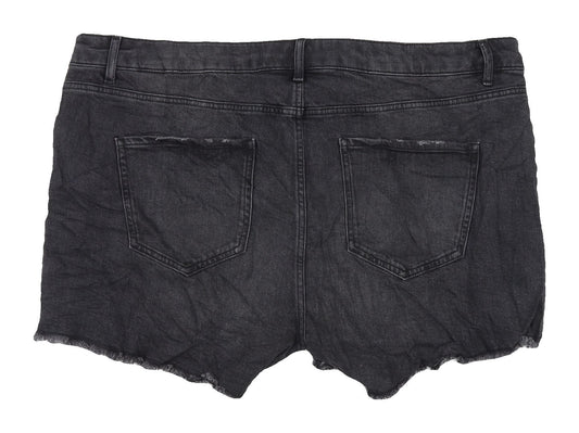 Marks and Spencer Women's Black Cut-Off Denim Shorts