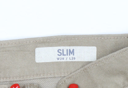 Marks and Spencer Men's Beige Slim Jeans Size 28