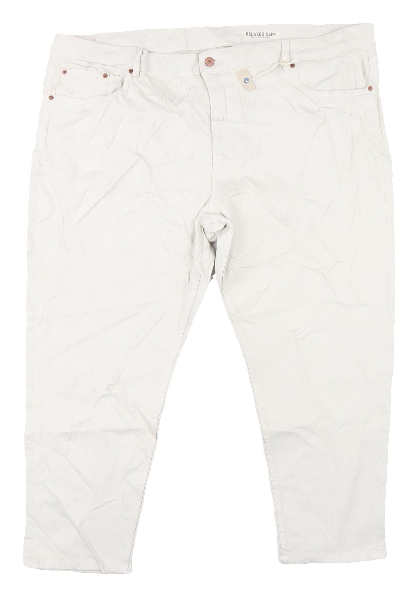 Womens UK Size 24 Marks and Spencer Relaxed Fit  Ivory Jeans