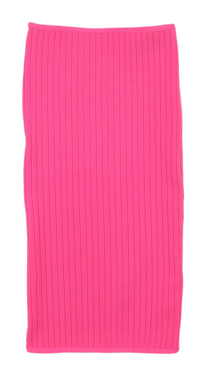 Boohoo Women's Pink Midi Pencil Skirt Size 8