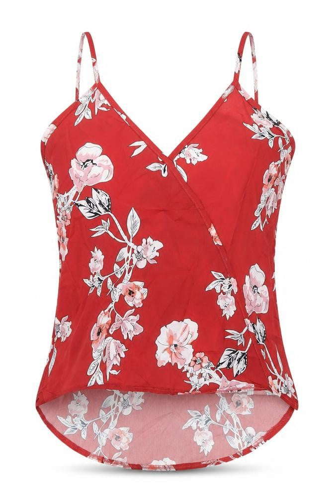 Womens UK Size S Yoins Red Wrap Tank