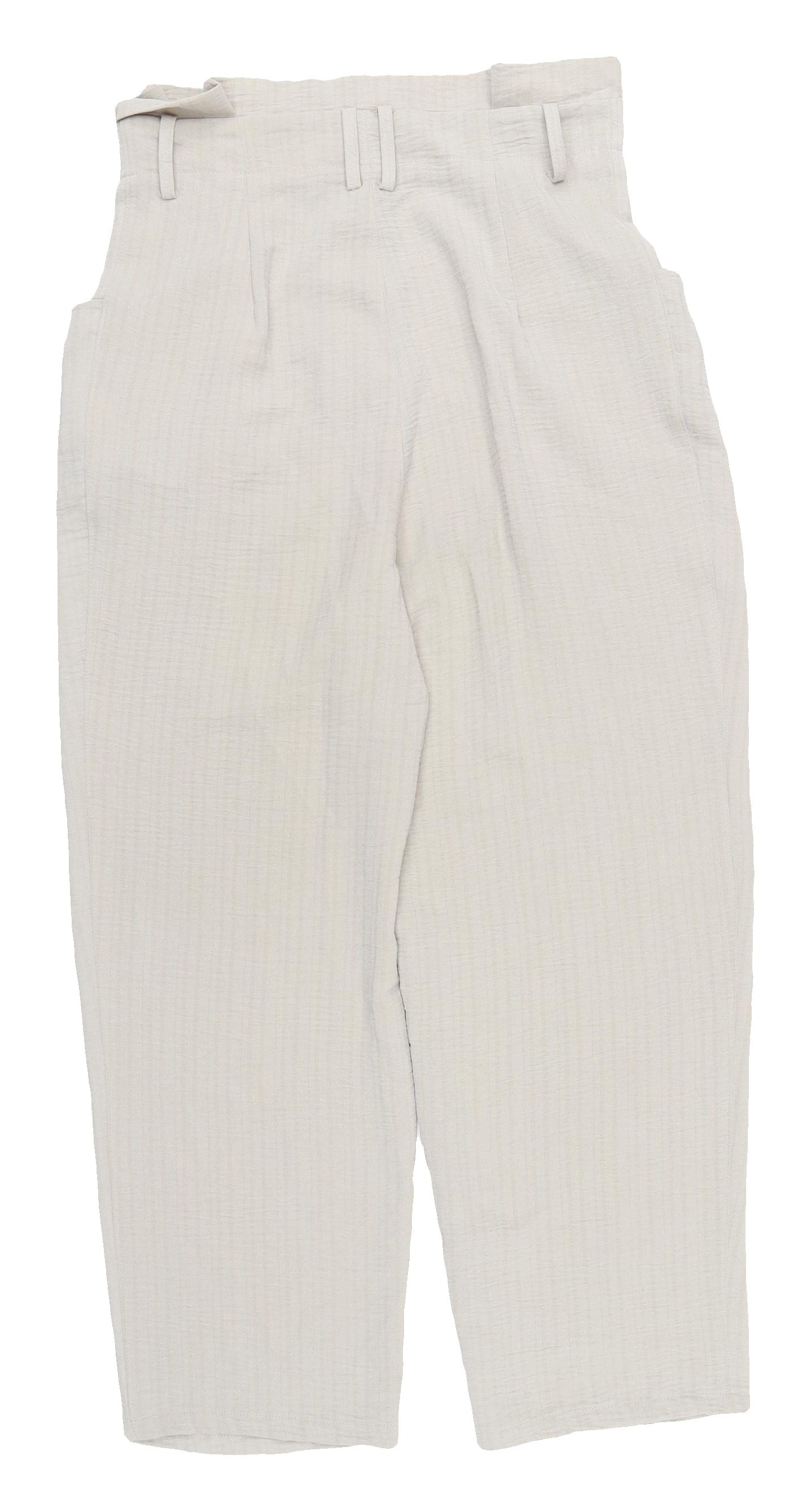 Womens UK Size M Zara Relaxed Fit Pleated Ivory Trousers