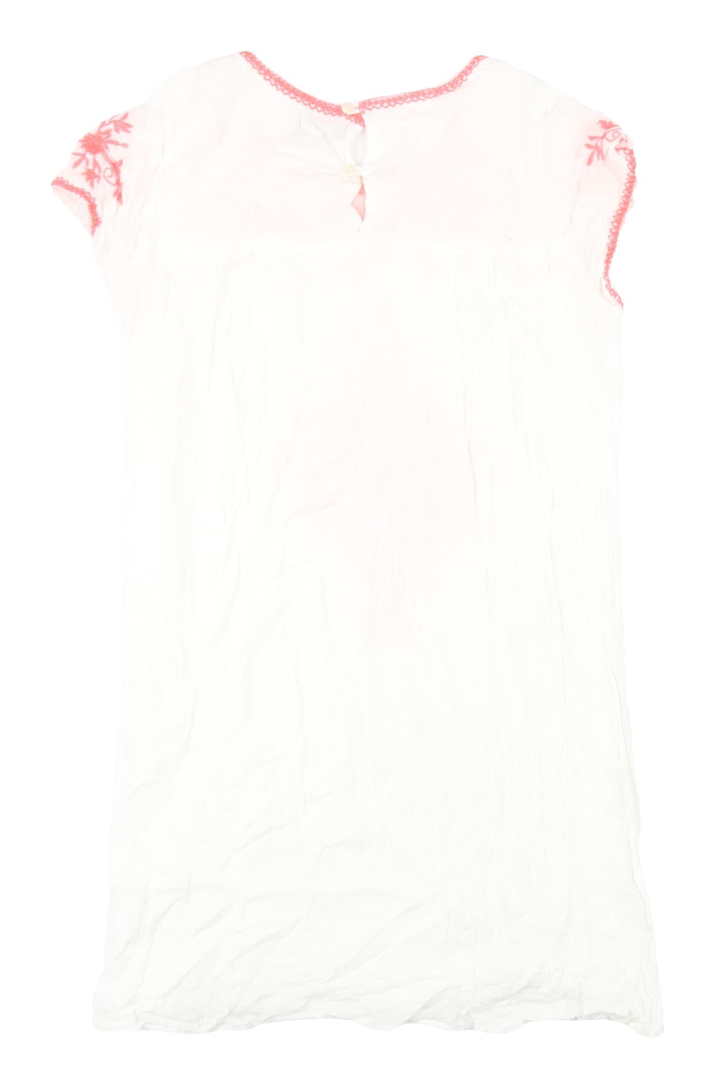 Dotti Women's White Embroidered Shift Dress Size 8