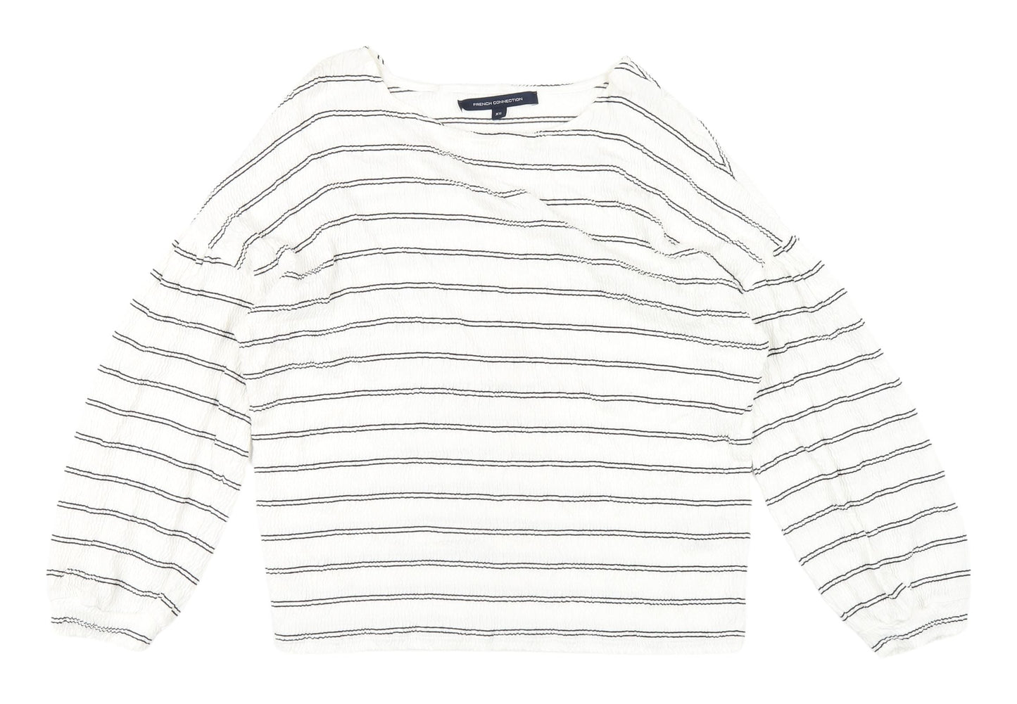 Womens UK Size XS French Connection White Cropped Blouse