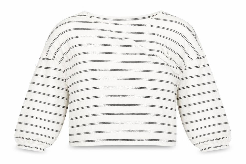 Womens UK Size XS French Connection White Cropped Blouse