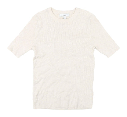 Marks and Spencer Women's Beige M Basic T-Shirt