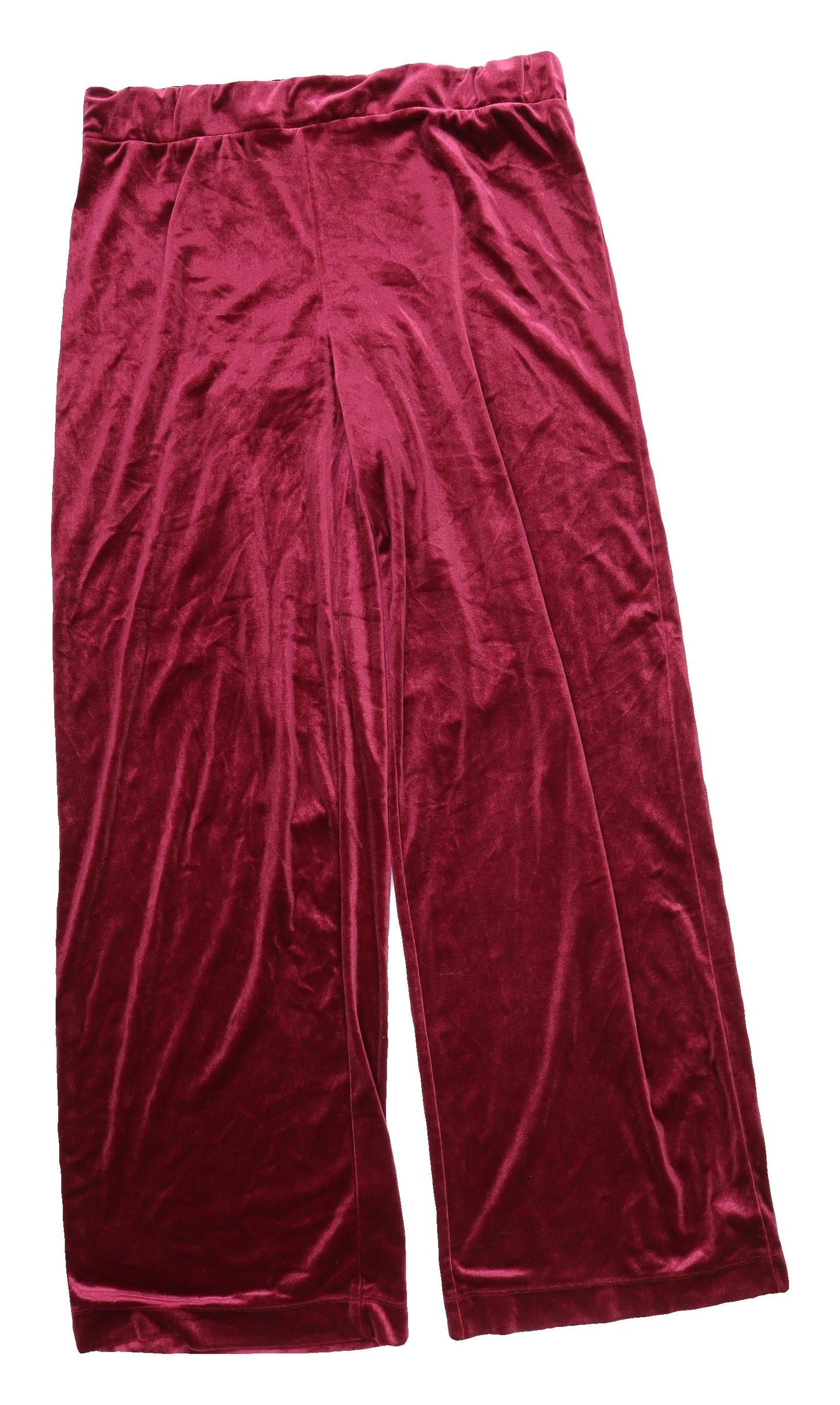 Womens UK Size S Monki Relaxed Fit Wide-Leg Red Trousers
