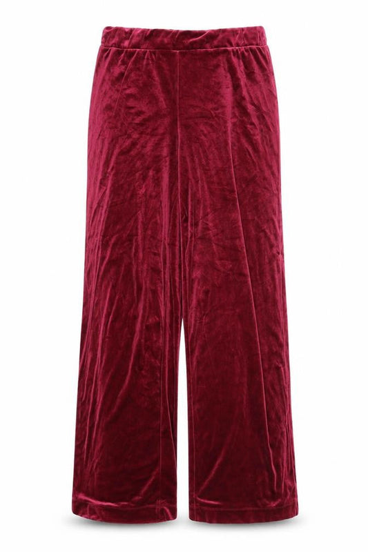 Womens UK Size S Monki Relaxed Fit Wide-Leg Red Trousers