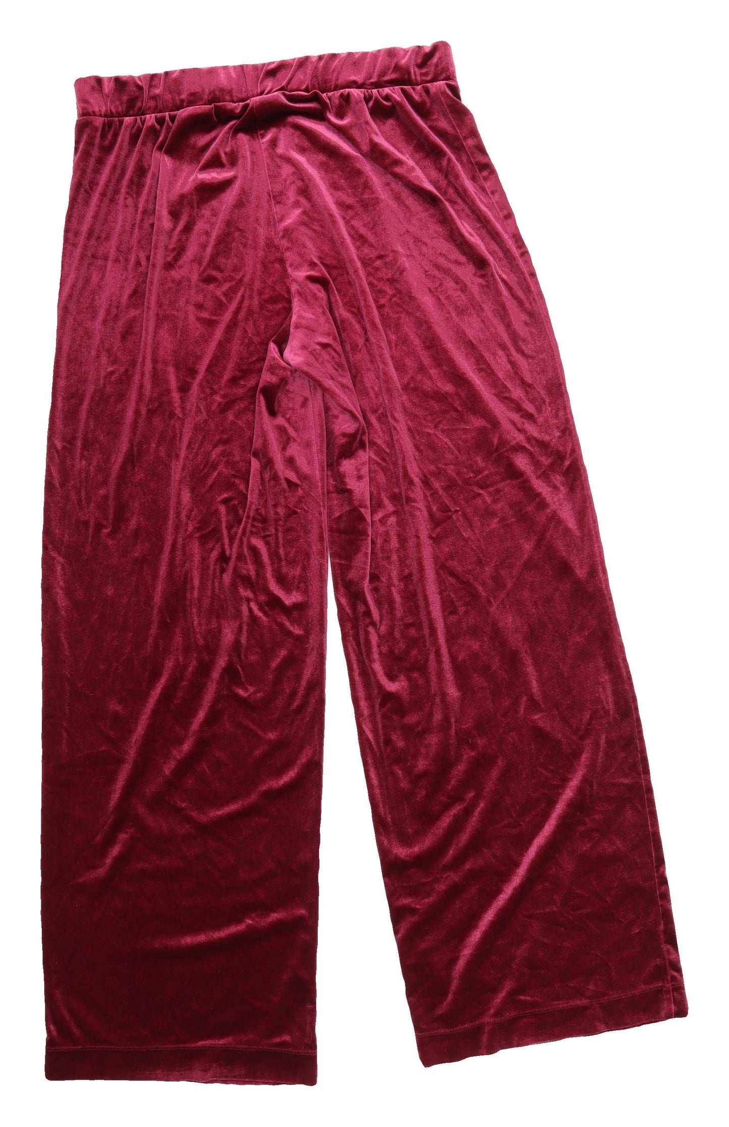 Womens UK Size S Monki Relaxed Fit Wide-Leg Red Trousers