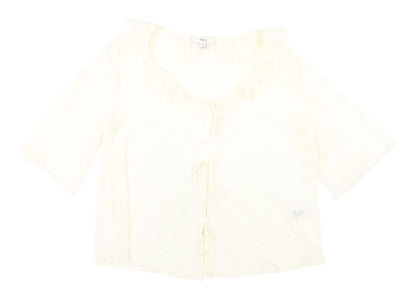 Womens UK Size 14 Marks and Spencer Ivory Basic Blouse