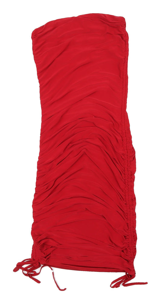 Club L London Women’s Red Strapless Bodycon Dress