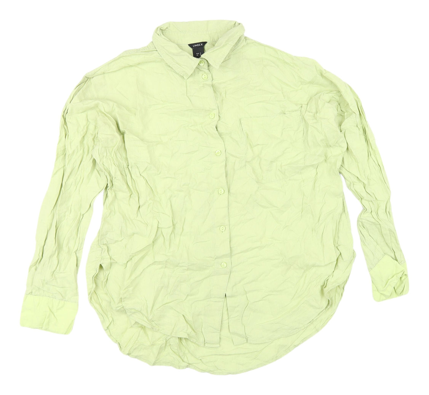 Womens UK Size M Lindex Green  Button-Up