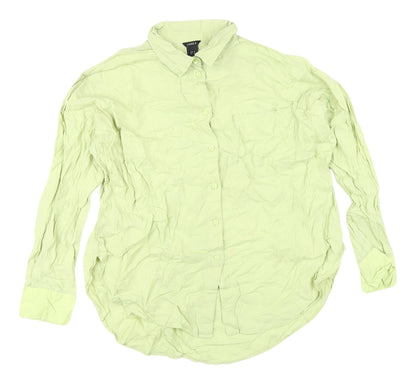Womens UK Size M Lindex Green  Button-Up