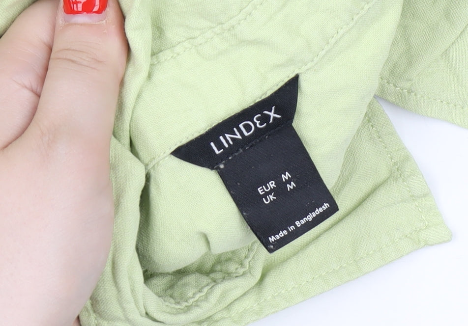 Womens UK Size M Lindex Green  Button-Up