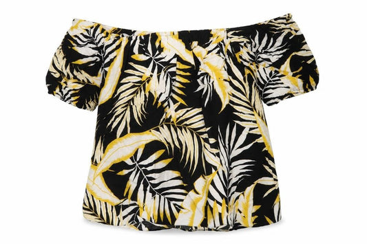 Front view of Roman Women's Multicoloured Floral Off the Shoulder Top