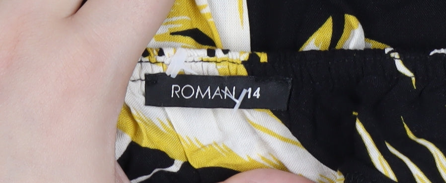 Womens UK Size 14 Roman Multicoloured Off the Shoulder Blouse