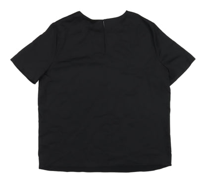 Womens UK Size 12 Marks and Spencer Black Basic Blouse