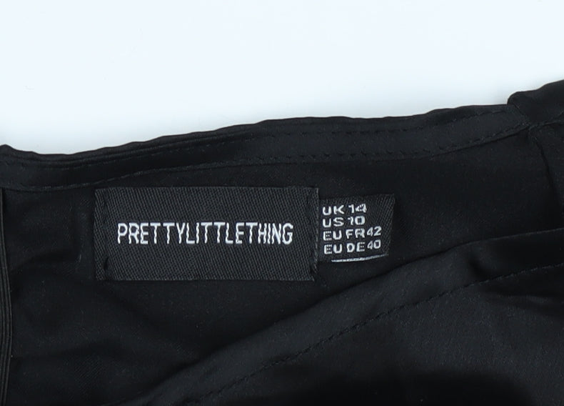 Womens UK Size 14 PRETTYLITTLETHING Black  Blouse
