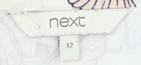 Womens UK Size 12 NEXT Multicoloured Basic Button-Up